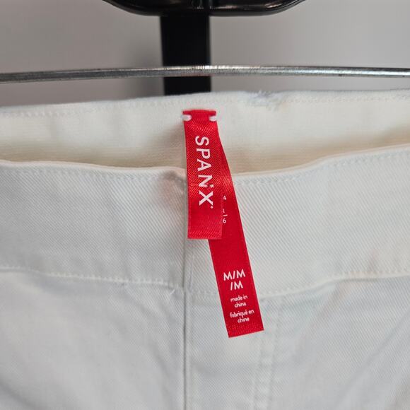 SPANX Super Smooth Stretch Twill Cropped Wide Leg Pant Classic White Medium - Picture 4 of 6
